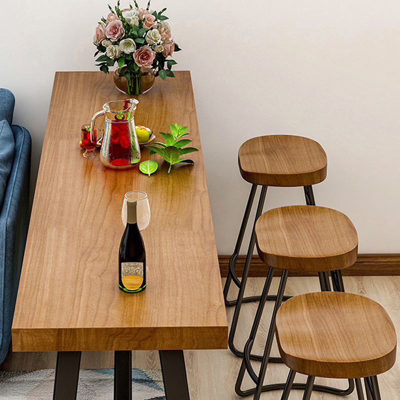 Modern Rectangular Pub Table Set 1/2/4/7 Pieces Wooden Counter Table ...