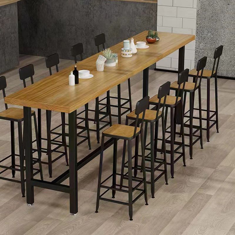 Rectangle Counter Table Industrial Rectangle Counter Table Wooden Counter Table for Restaurant