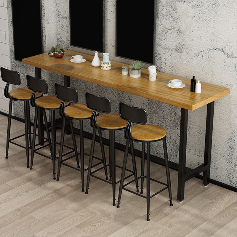 Rectangle Counter Table Industrial Rectangle Counter Table Wooden Counter Table for Restaurant