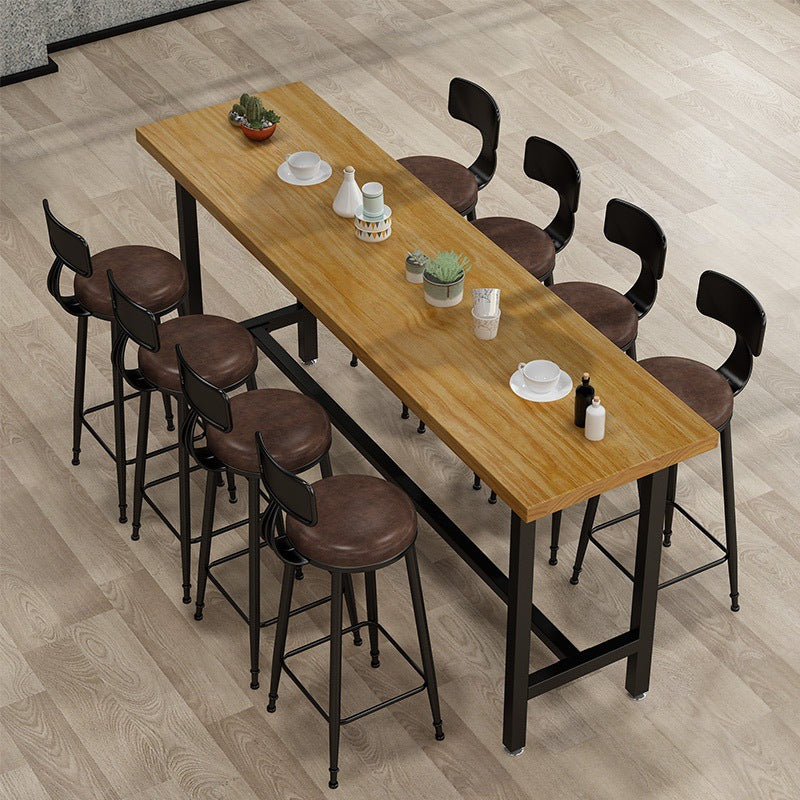 Rectangle Counter Table Industrial Rectangle Counter Table Wooden Counter Table for Restaurant